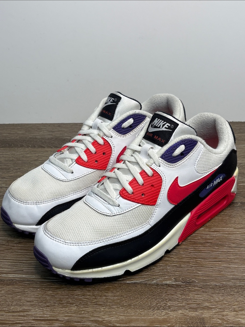 Nike Air Max 90 Essential “Raptors” Men’s Size 11 White Red Purple Black